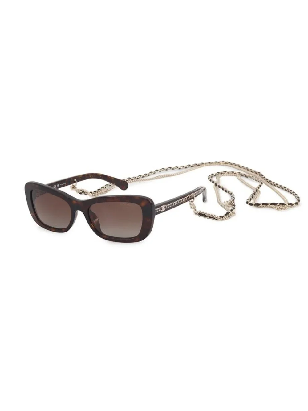 Chanel Sunglasses Tortoiseshell Rectangle Eyewear